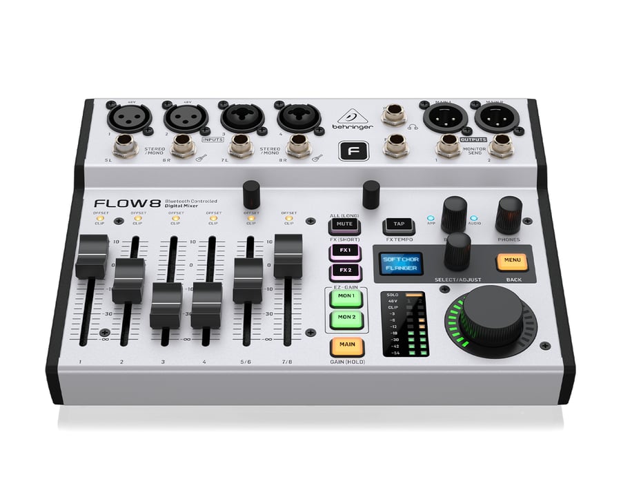 FLOW 8-مكسر BEHRINGER رقمي 8 مدخل تحكم لاسلكي