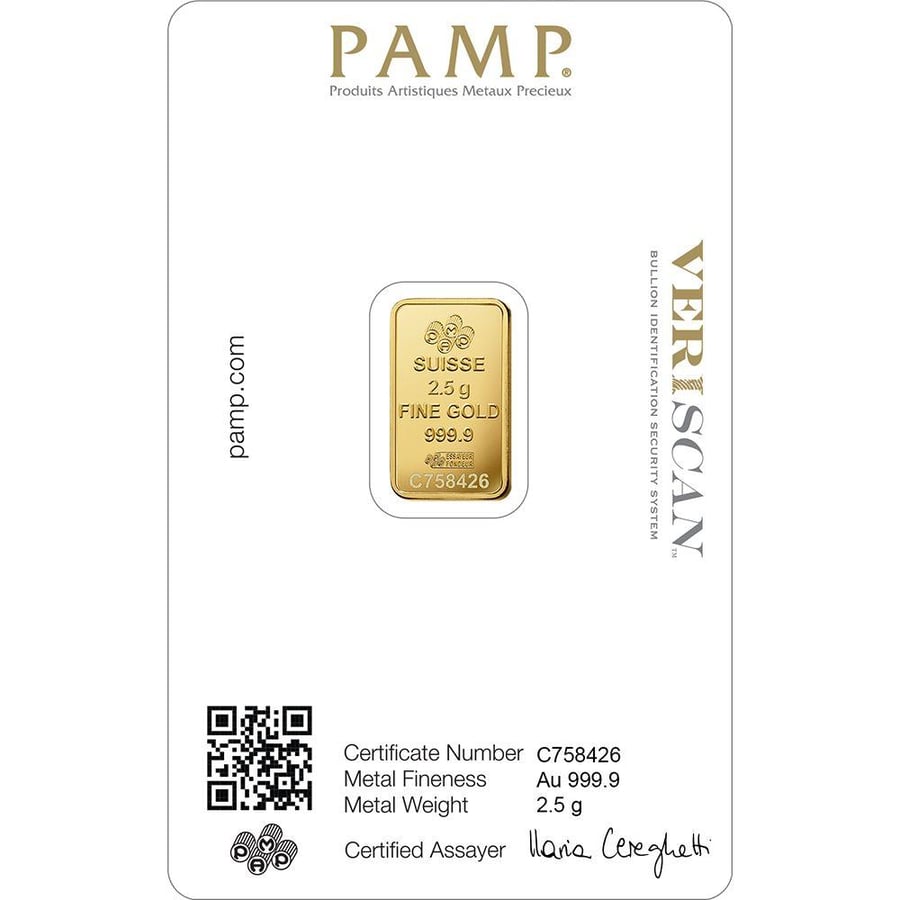 سبيكة PAMP بامب 2.5 جرام سويسري