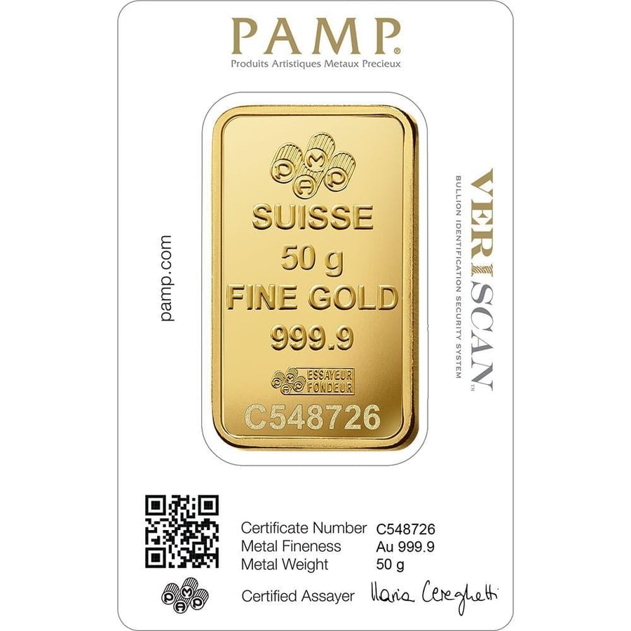 سبيكة PAMP بامب 50 جرام سويسري