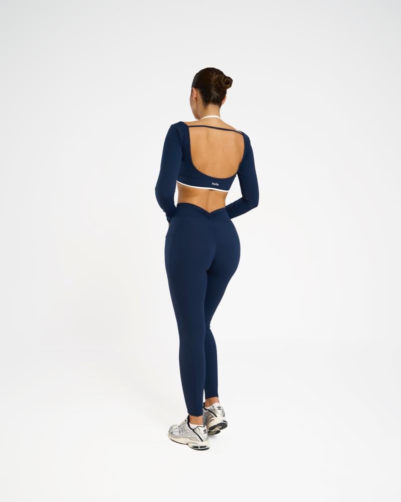 OPEN BACK TOP - DARK BLUE