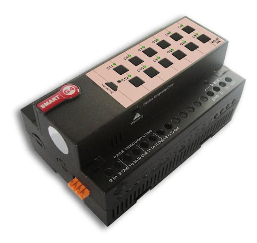 G4 SB-RLY12c10A-DN Relay 12ch 10Amp / ch, DIN-Rail MounTt