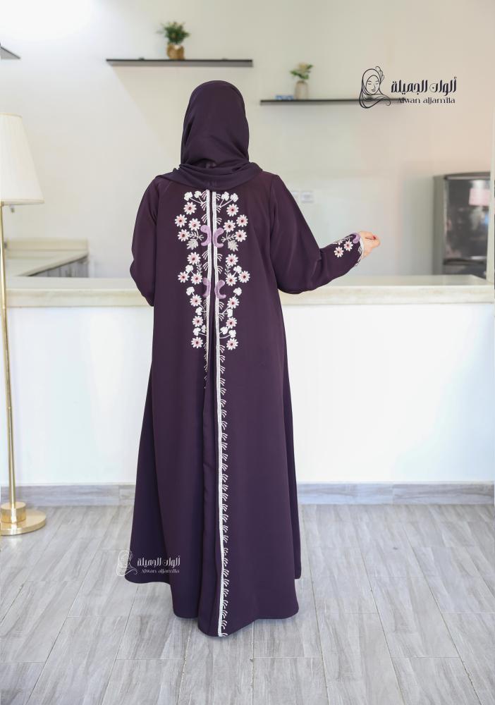 عباية مطرزة كريب اندونيسي فخمة للمناسبات