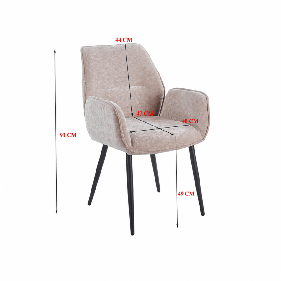 كرسي مفرد بمظهر عصري لون بيج غامق