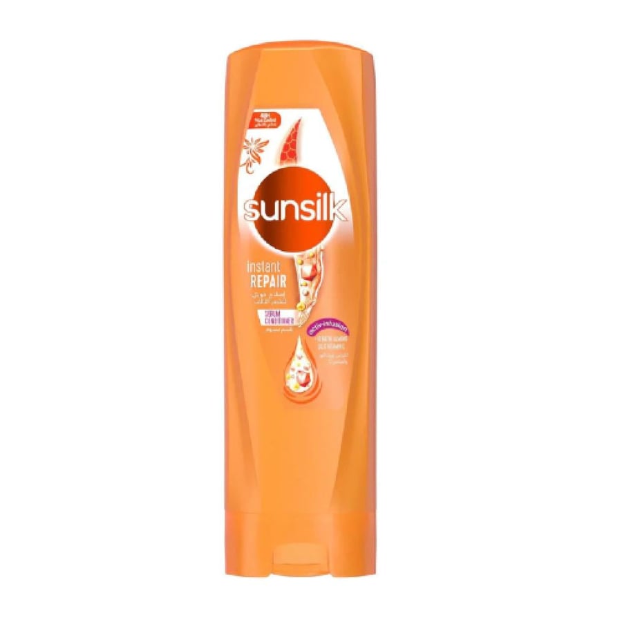 صانسيلك - بلسم للشعر اصلاح فوري للشعر التالف بالكيراتين وزيت اللوز وفيتامين سي - 340 مل - sunsilk