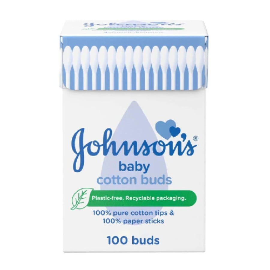 جونسون - اعواد اذن قطن نقية للأطفال -100 حبة - johnson