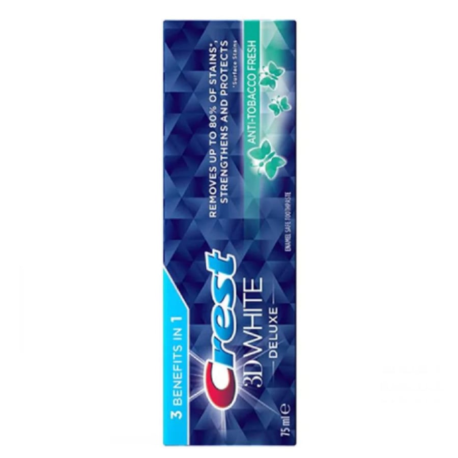 Crest - 3D White Deluxe Freshness Toothpaste for Smokers - 75 ml