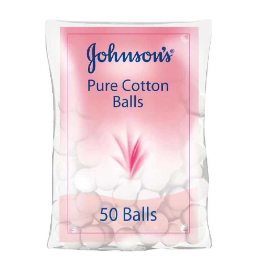 جونسون - كرات قطنية نقية  - 50 حبة - johnson