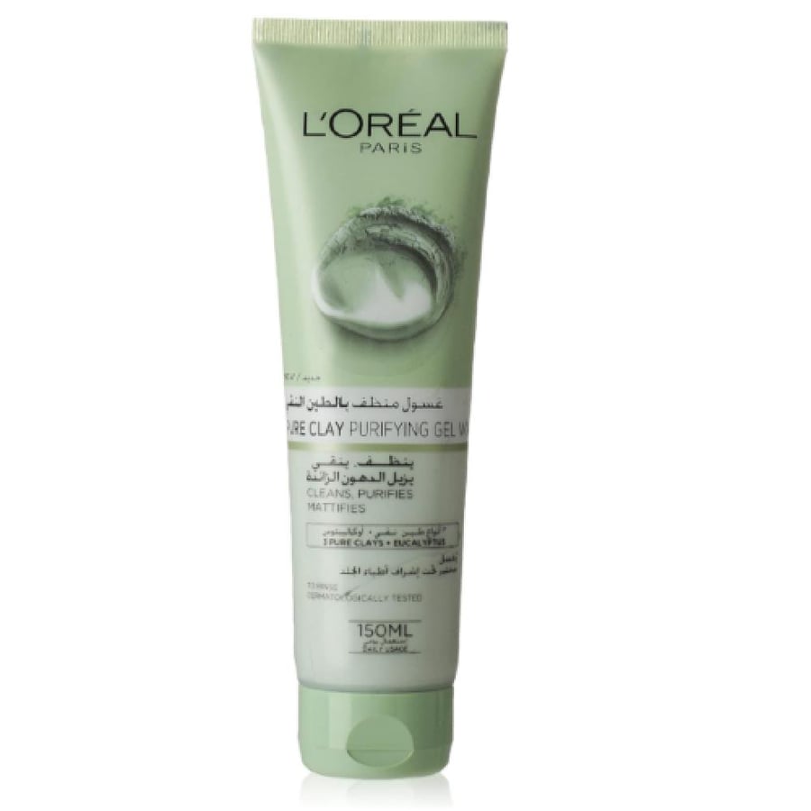L'Oreal Paris - Pure Clay Cleansing Gel with Eucalyptus for Oily Skin - 150 ml