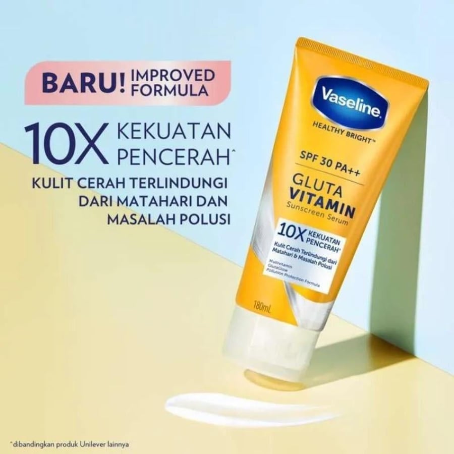 فازلين - سيروم جلوتا مع فيتامين وواقي شمس - 180 مل - SPF 30 - Vaseline Gluta Serum Vitamin with SPF 30