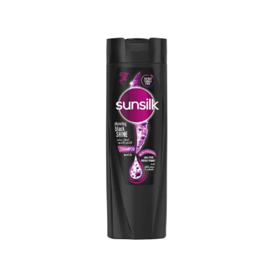 Sunsilk - Shampoo for hair with dazzling shine for black hair with pearl protein, amla, and vitamin E - 190 ml