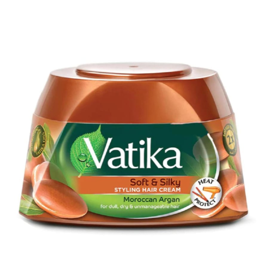 فاتيكا - كريم تصفيف الشعر الباهت والجاف وصعب التصفيف بزيت الارجان  - 140 مل - Vatika