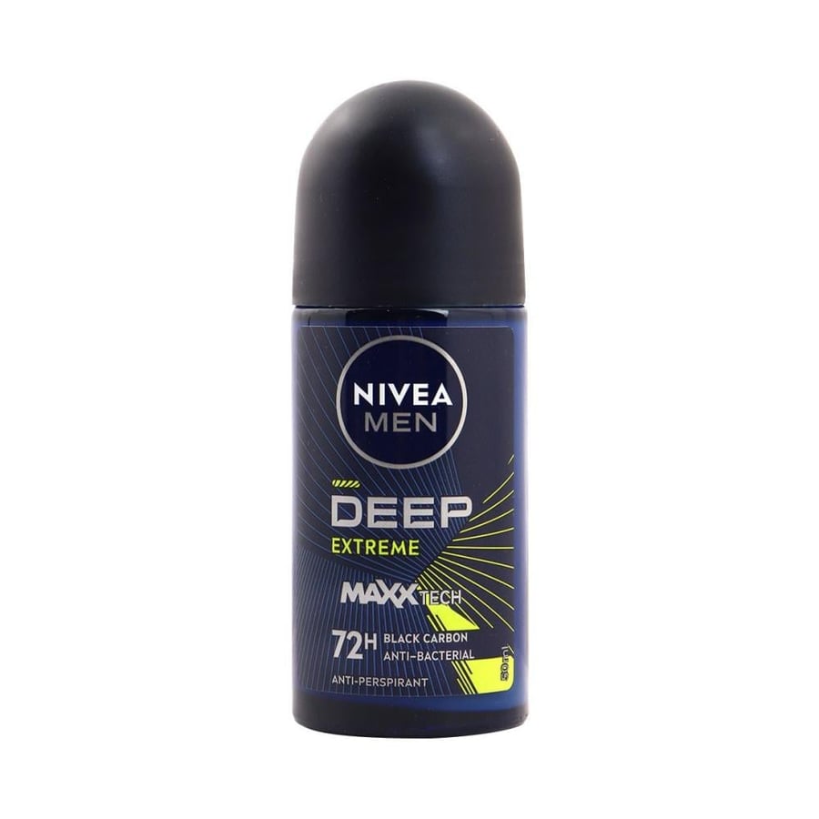 نيفيا – مزيل عرق رول أون ديب ماكستيك 72 ساعة للرجال – 50 مل NIVEA Men Deep MaxStick 72H Roll-On Deodorant – 50ml