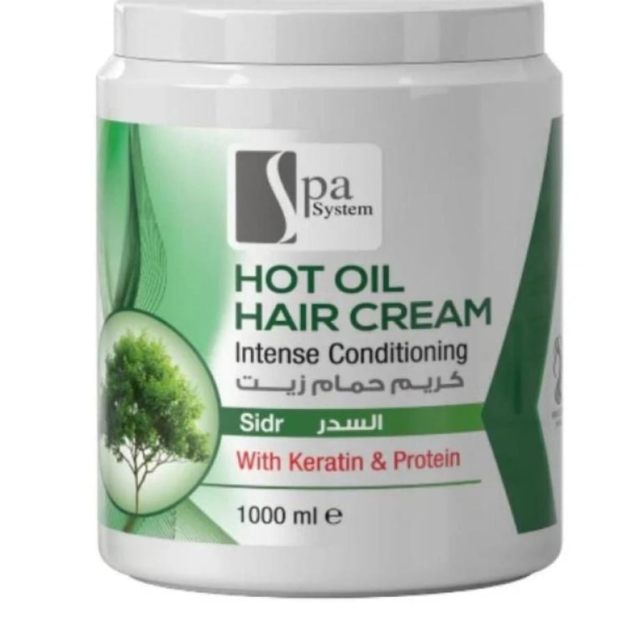 سبا سيستم - كريم حمام زيت السدر - 1000 مل Spa System Hair Cream Bath with Sidr – 1000ml