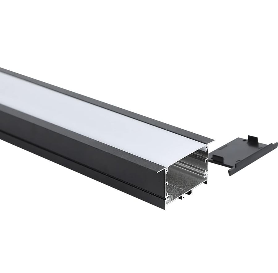 Aluminum profile channel black color
