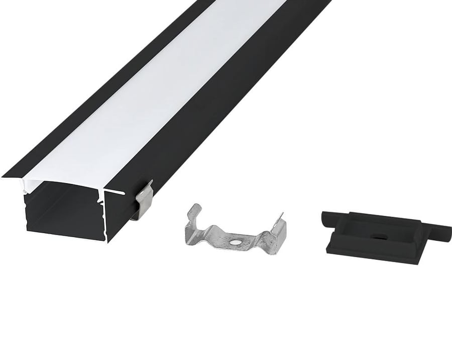 Aluminum profile channel black color
