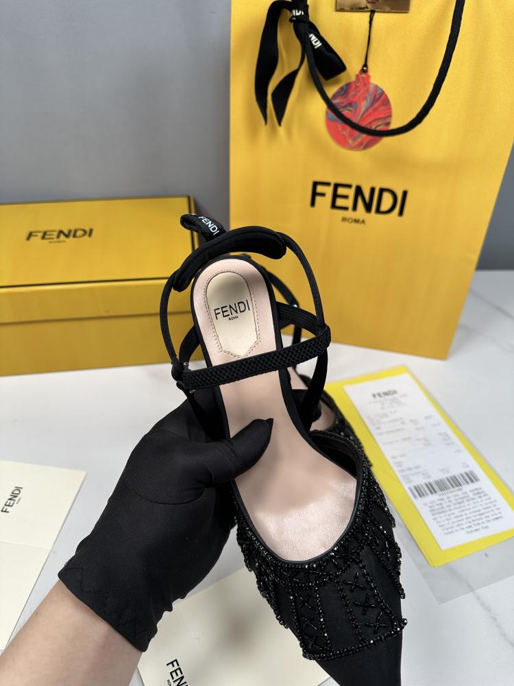 Fendi black heels
