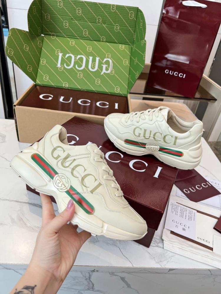 سنيكرز رايتون - Gucci “ جلد طبيعي "