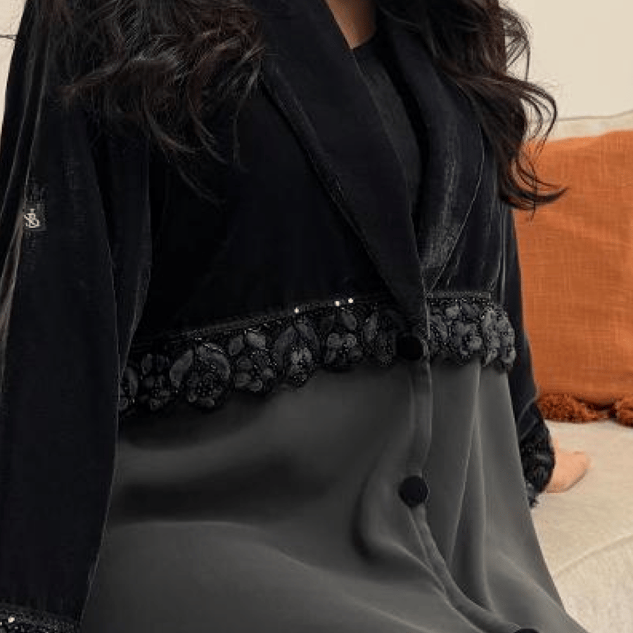 عباية رمادي فاتح