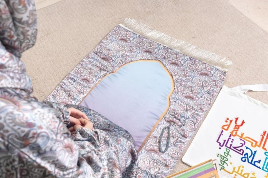 Prayer prostration set - design in Atlantic color