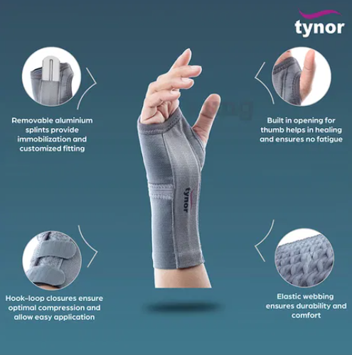 تينور جبيرة للمعصم قصيرة TYNOR E 01 ELASTIC WRIST SPLINT