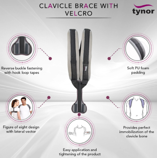 تينور دعامة الظهر والكتف TYNOR C 05 CLAVICLE BRACE WITH VELCRO