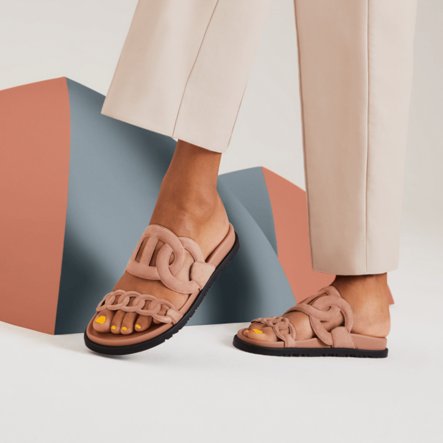 Extra sandal Rose Perle color