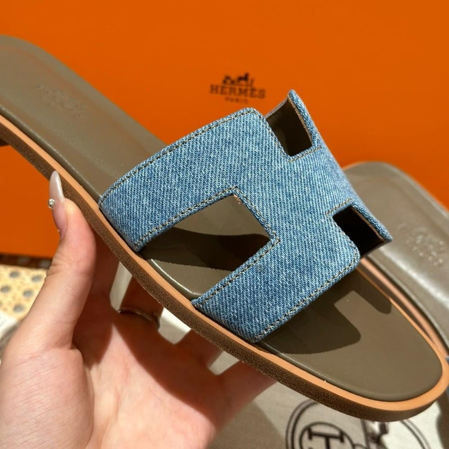 Hermès Oran Denim Sandals