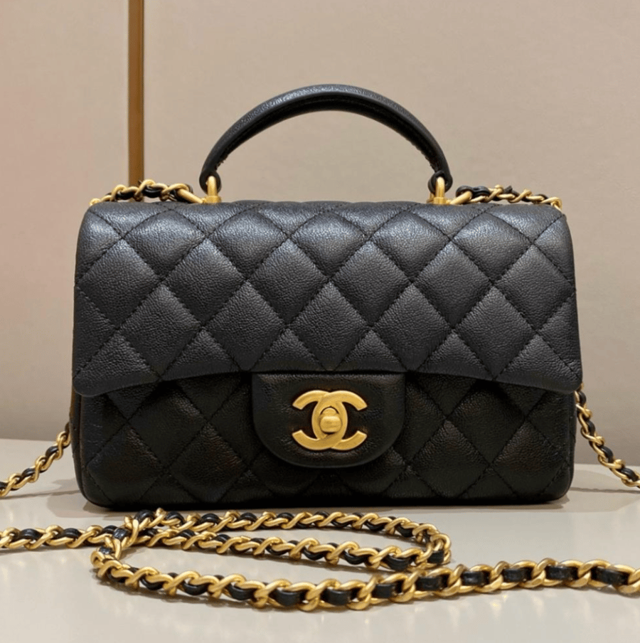 شنطة Chanel Coco Handle Black – مقاس 24