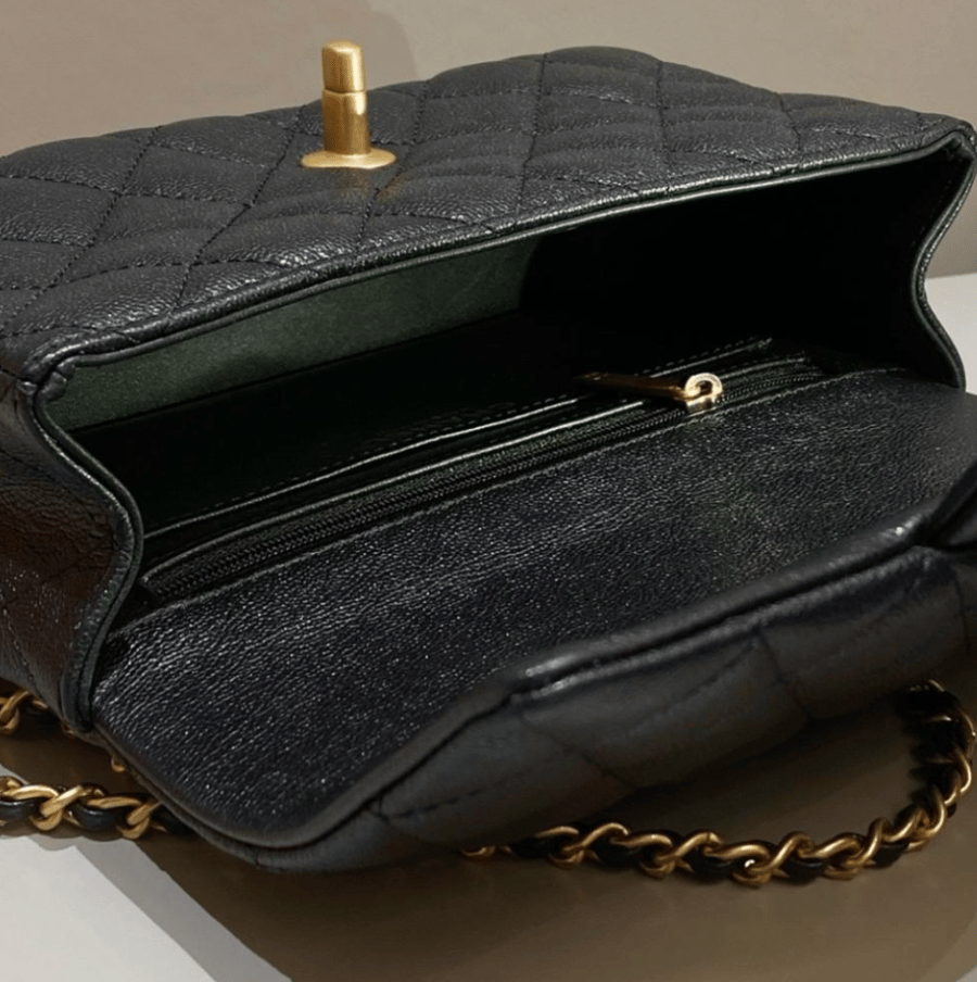 شنطة Chanel Coco Handle Black – مقاس 24