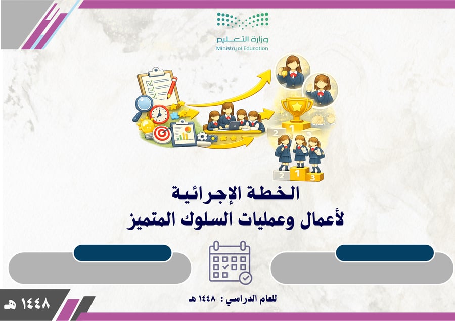 الخطة الإجرائية لعمليات السلوك المتميز 1448 بنات