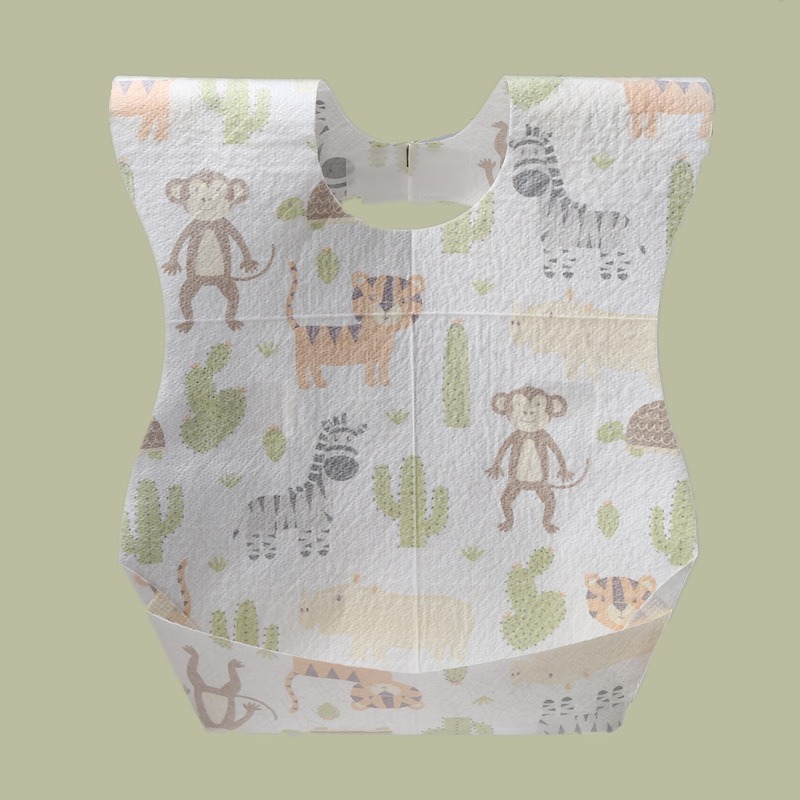 Safari Animals Disposable Bib