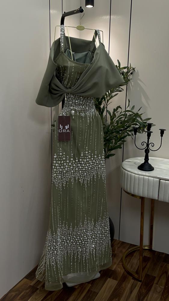 Tiffany-style sequined evening dress, Barbie-inspired design