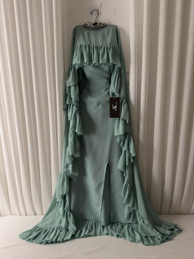 Tiffany two-piece Barbie and Georgette pleated dress