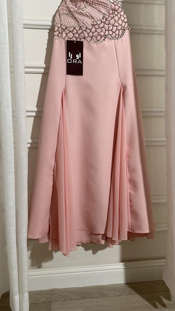 Barbie flesh-colored dress with exquisite hand embroidery