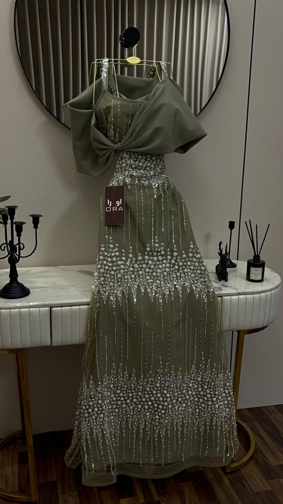 Tiffany-style sequined evening dress, Barbie-inspired design