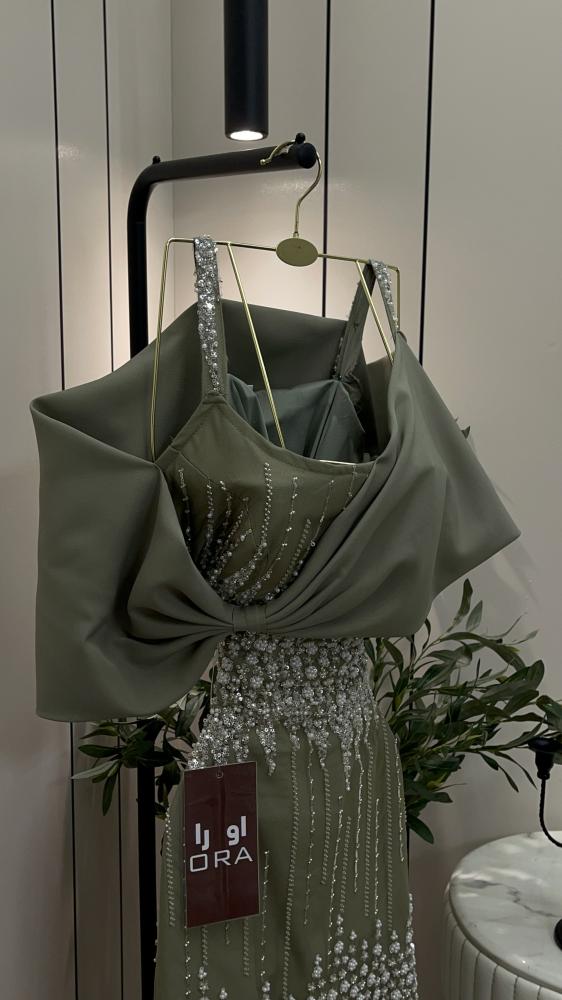 Tiffany-style sequined evening dress, Barbie-inspired design