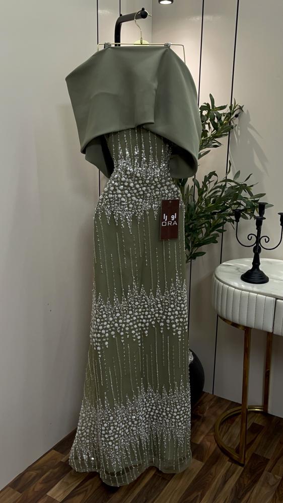 Tiffany-style sequined evening dress, Barbie-inspired design