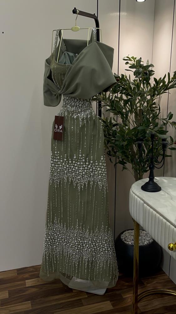 Tiffany-style sequined evening dress, Barbie-inspired design