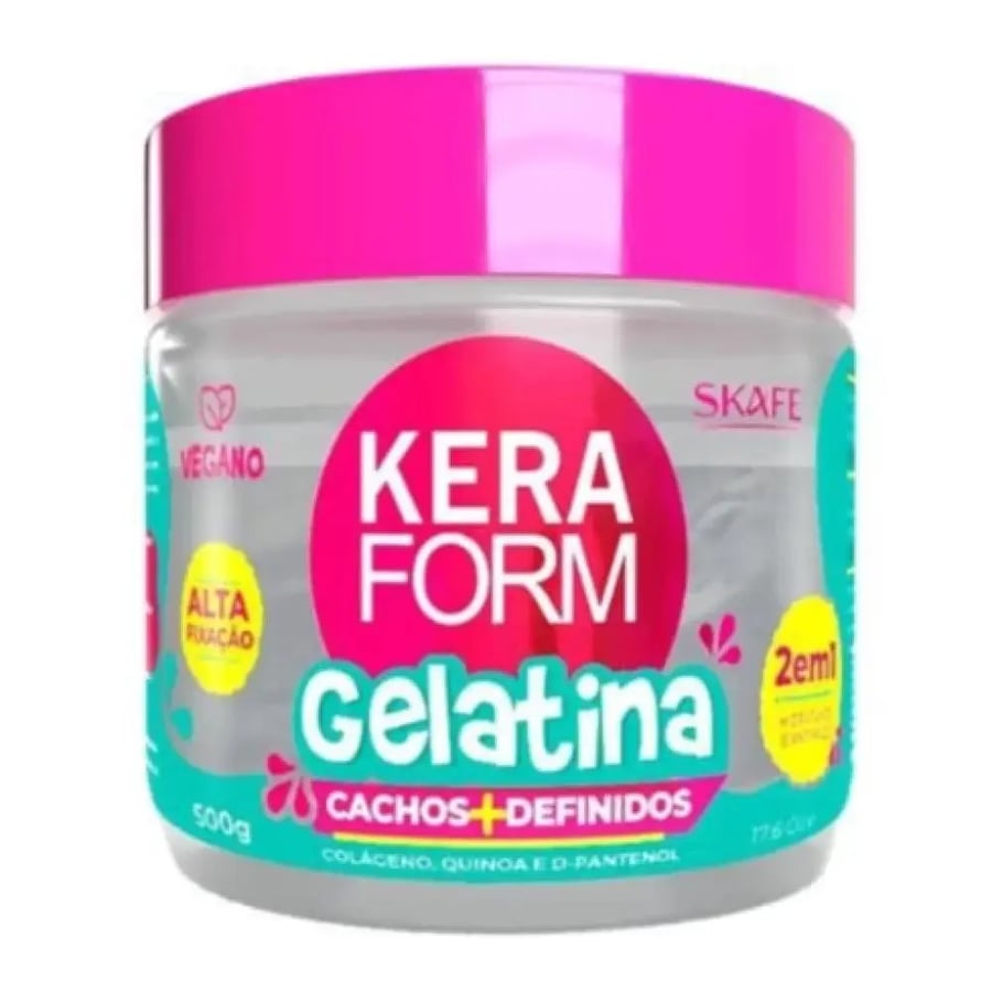 سكاف كيرا فورم GELATINA CACHOS + DEFINIDOS جل تصفيف الشعر الكيرلي بالكولاجين و الكينا بروز و الدي بانثينول - 500جرام