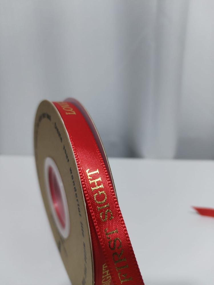 Satin printed ribbons size 1 cm * 40 meters red