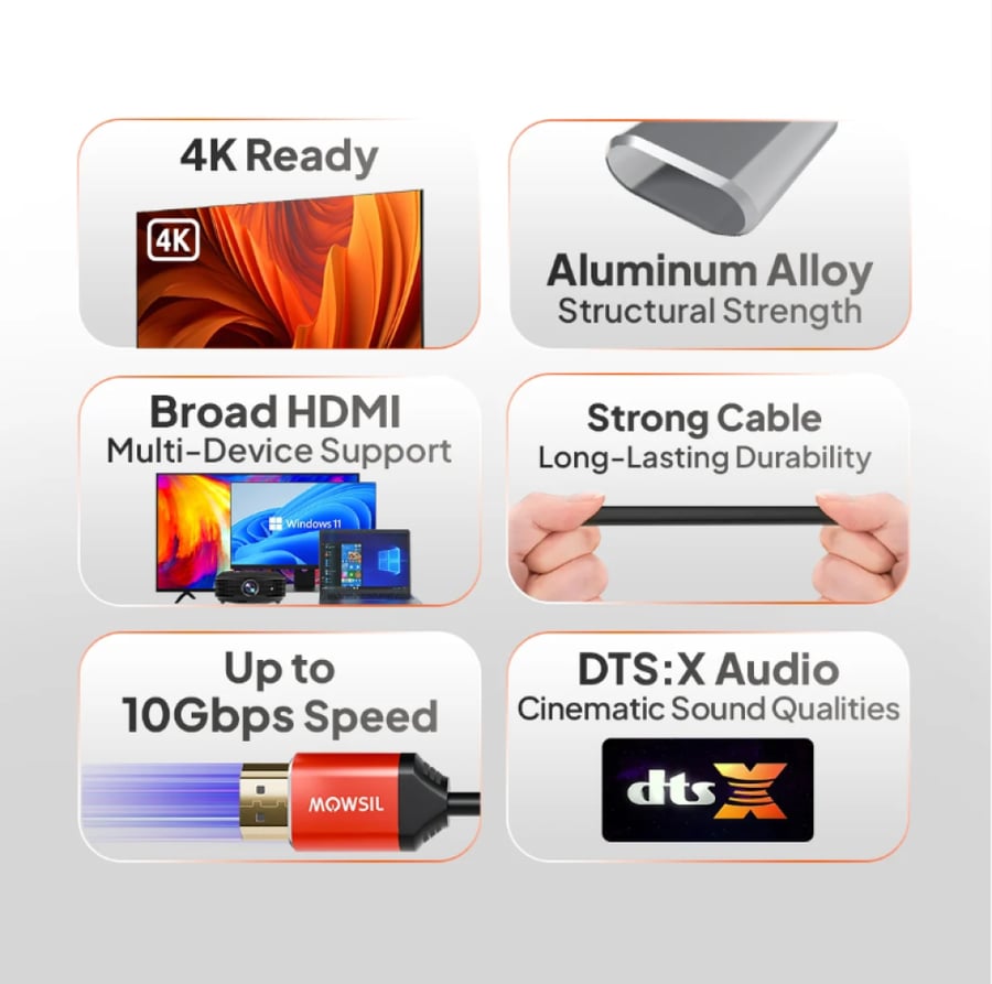 كابل توصيل HDMI احترافي عالي السرعة بدقة 4K وطول 2 متر للأنظمة الأمنية والشاشات