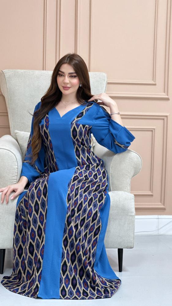 جلابية كشميري ازرق