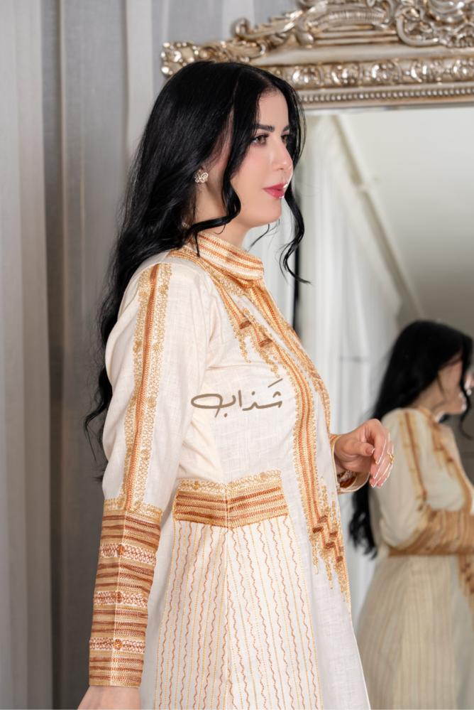 ثوب عسيري سكري (اوف وايت) رقم 47