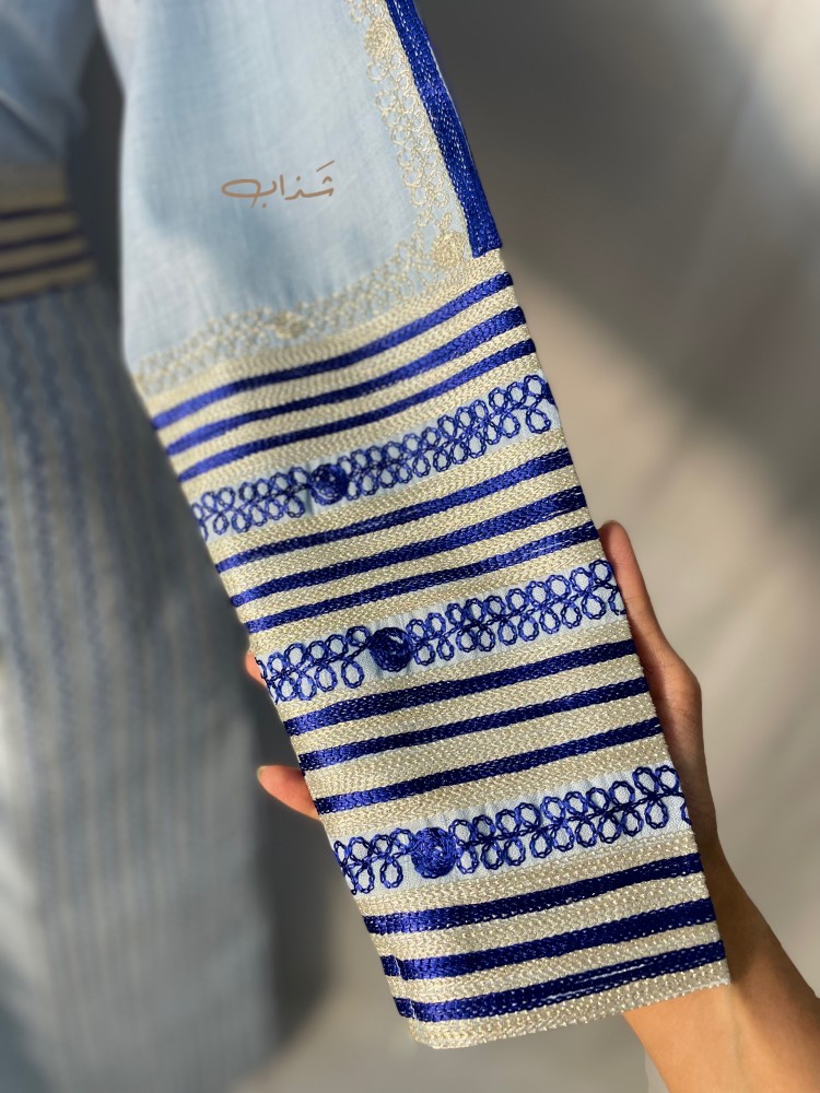 جلابيه لون سماوي وكحلي رقم 4