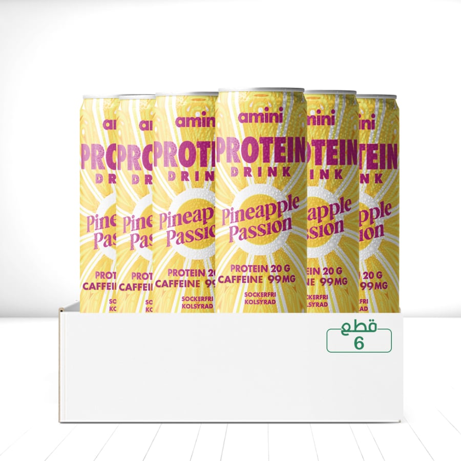 Amini Protein Carbonated Drink Pineapple passion 6*330ml