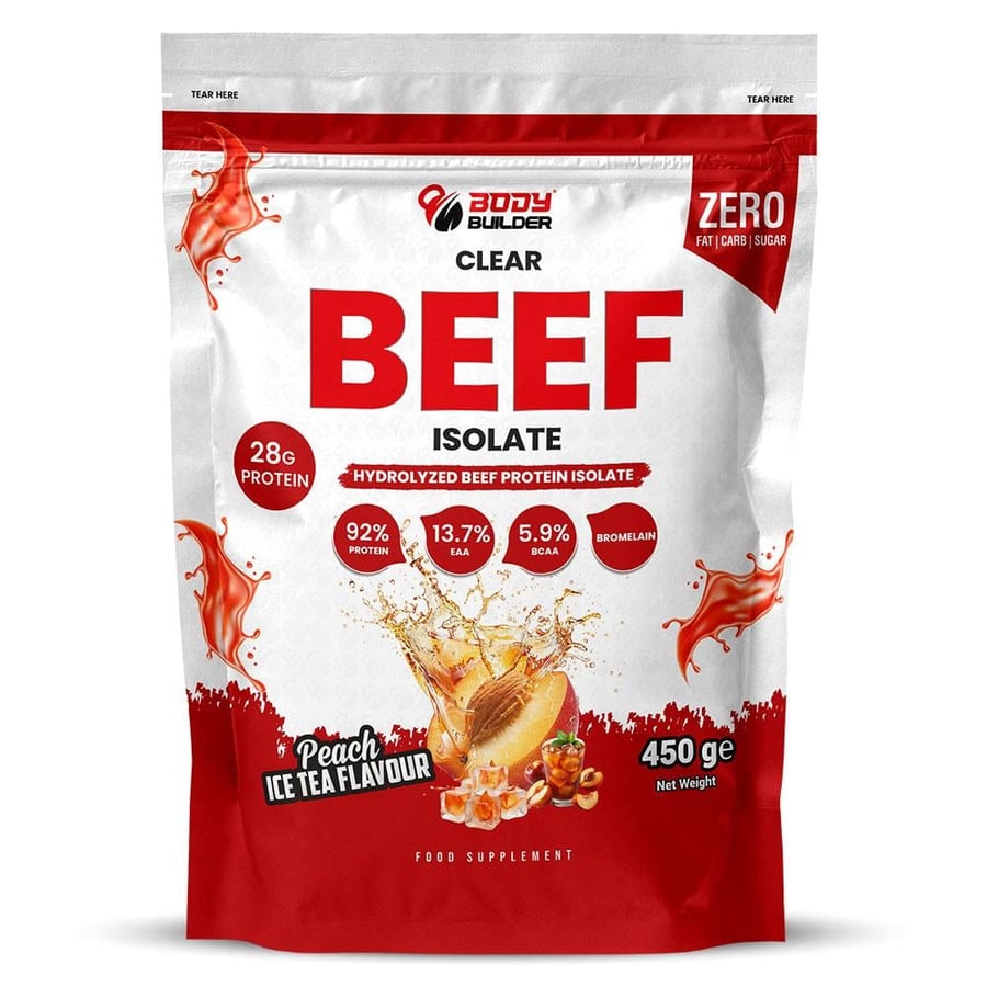 Body Builder Iso Beef Clear, Peach Ice Tea 450 g