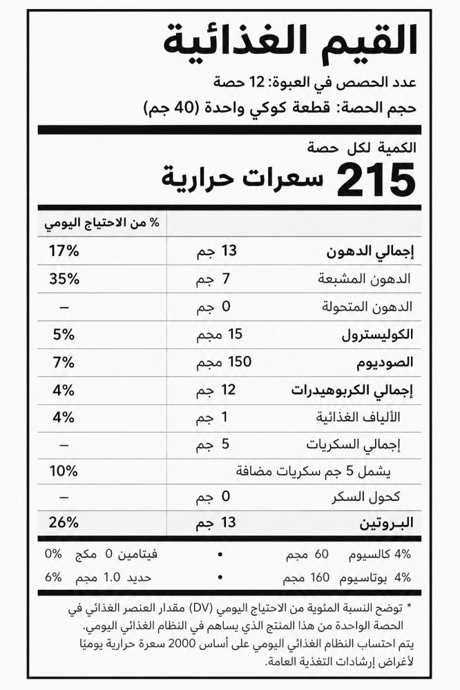 باكت باور كرانش بروتين بار ويفر بالكوكيز و الكريمة  40 جم 12 حبة