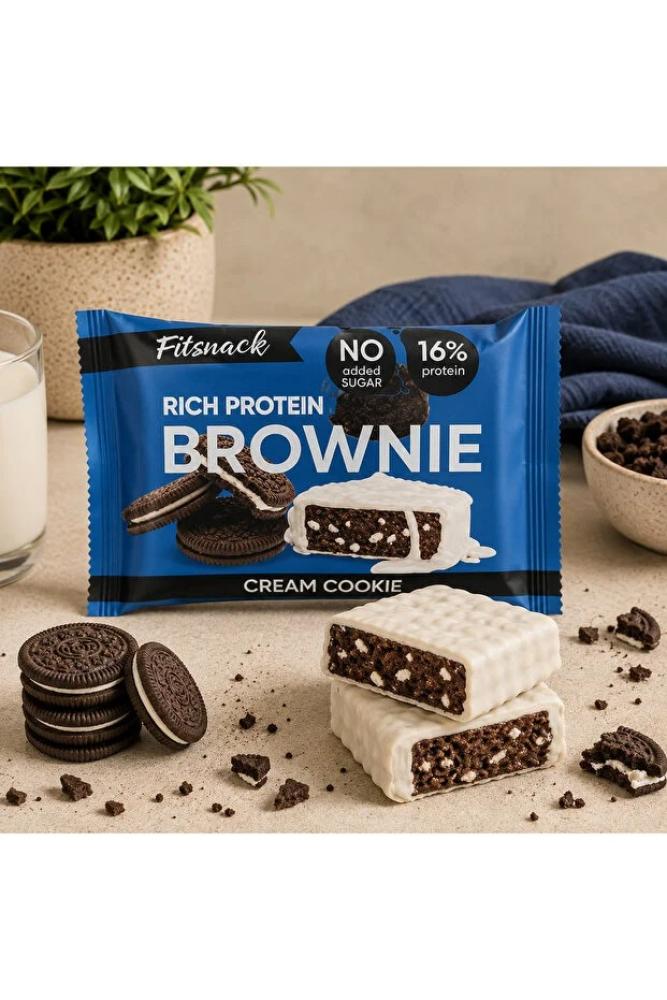 Packet Fit Snack Brownie with cookies and cream 10 pieces