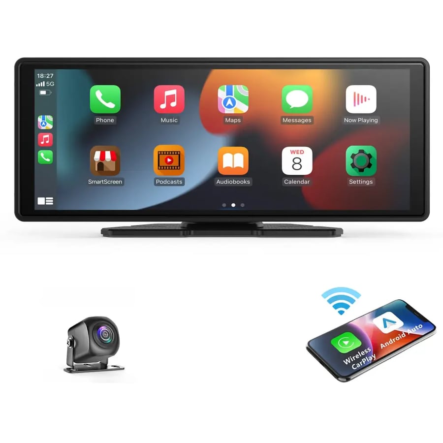 شاشة سيارة محمولة مع CarPlay وWiFi