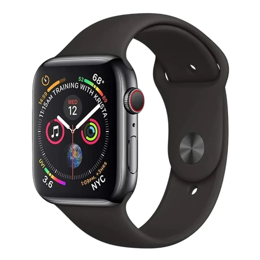 ساعة ابل Apple Watch Series 4 أصلية – ألمنيوم GPS بفرقة رياضية 40/44مم